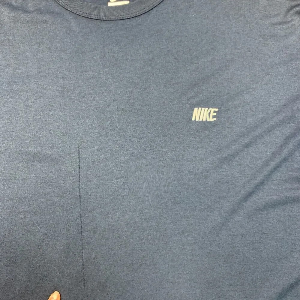 Vintage Nike Training T Shirt Mens XL Extra Large Navy Performance Tee *READ